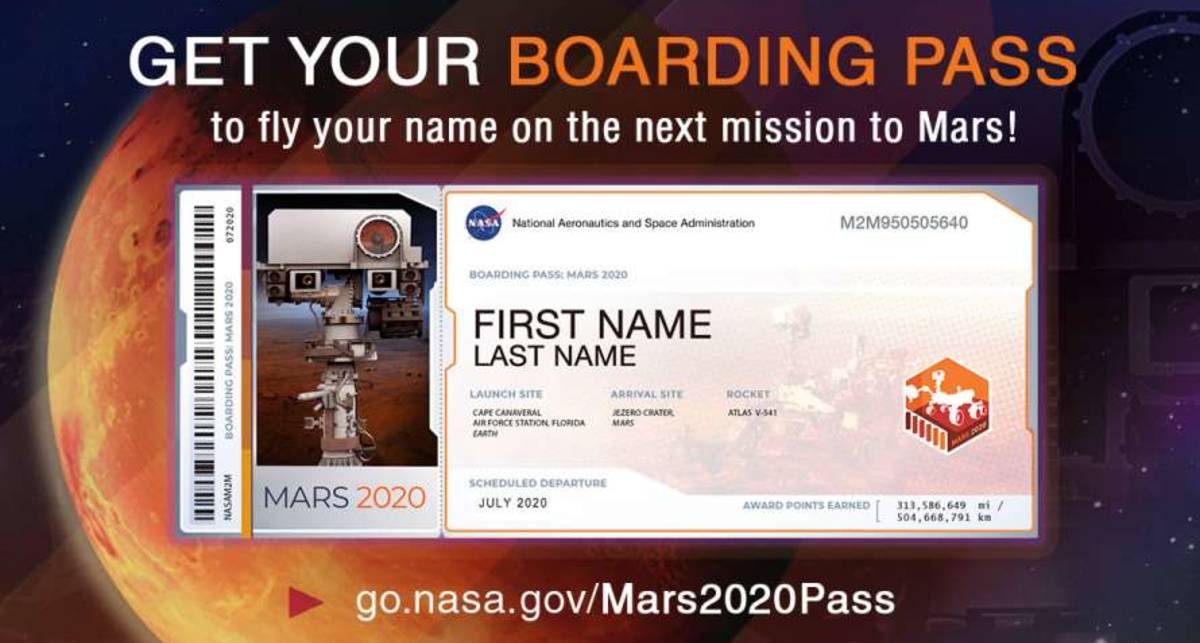 NASA предложило бесплатно отправиться на Марс в 2020. Правда, только на бумаге