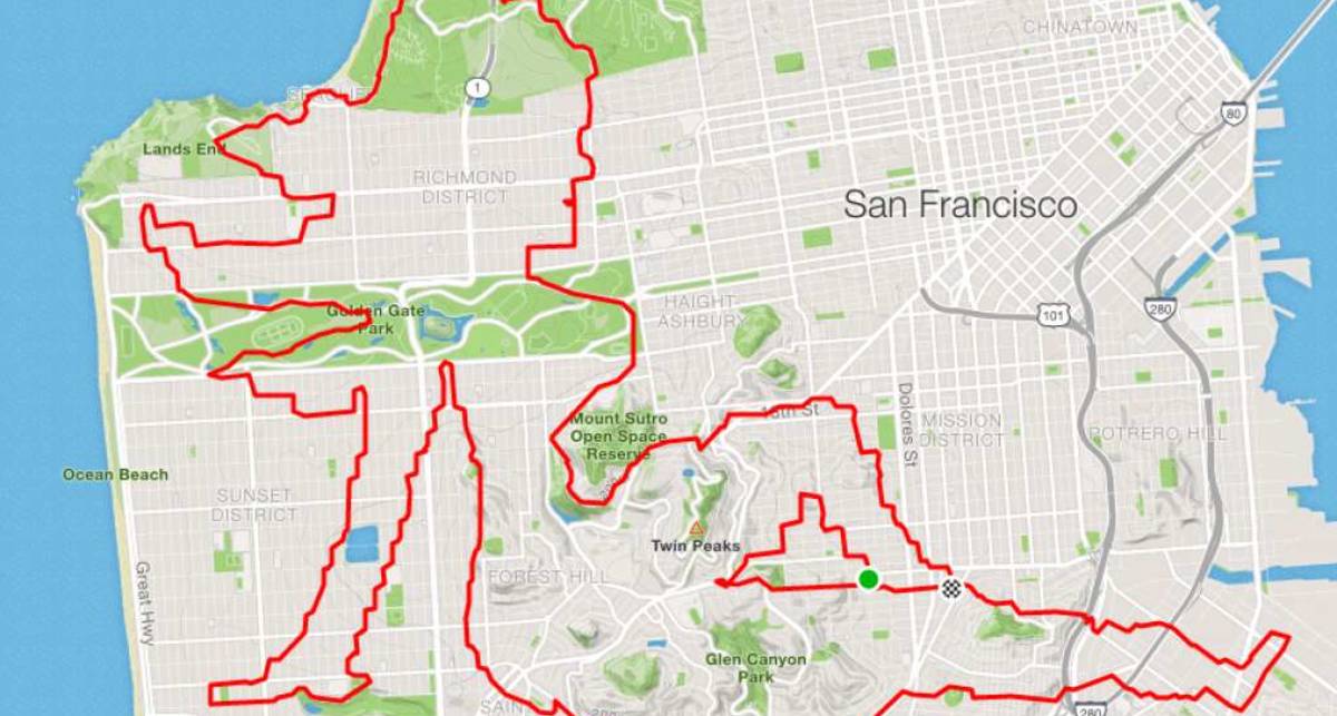 Бегущее искусство: американский спортсмен рисует маршрутами пробежек