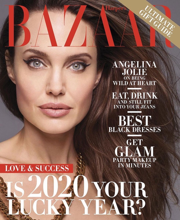 Анджелина Джоли для декабрьского Harper&#039;s Bazaar