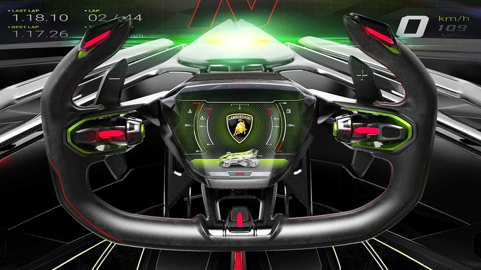 Вот так выглядит &quot;штурвал&quot; Lamborghini V12 Vision Gran Turismo