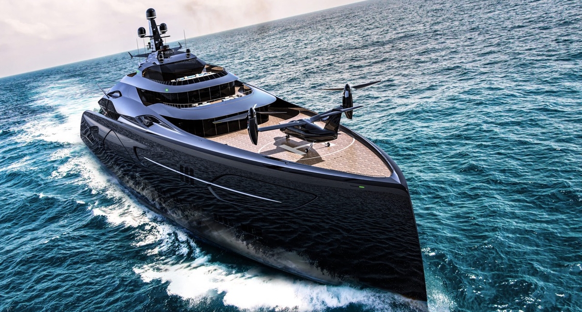 Фрегат для миллиардера: супер-яхта Project Centauro с вертолетной площадкой и личной подлодкой
