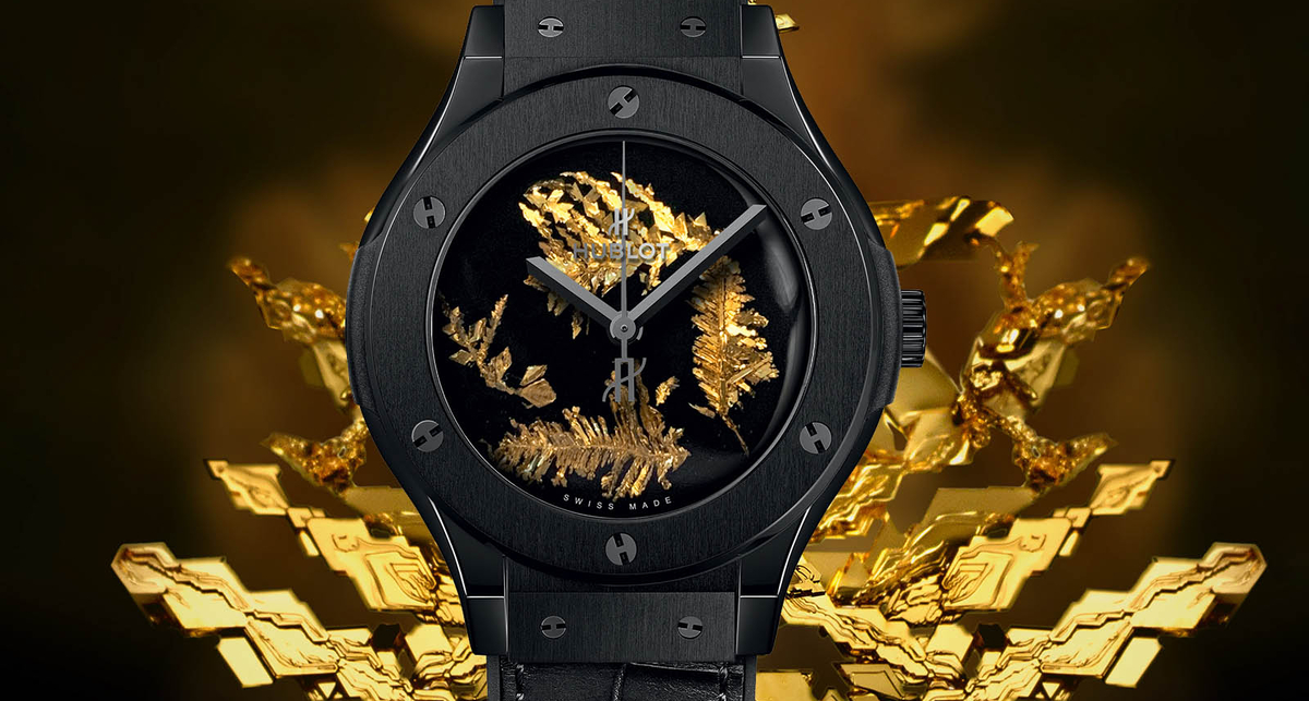 Classic Fusion Gold Crystal от Hublot: часы с украшенным золотыми кристаллами циферблатом