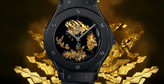 Classic Fusion Gold Crystal от Hublot: часы с украшенным золотыми кристаллами циферблатом