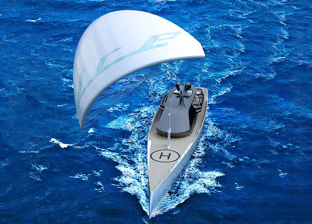 Ice Kite: суперяхта с огромным функциональным парусом