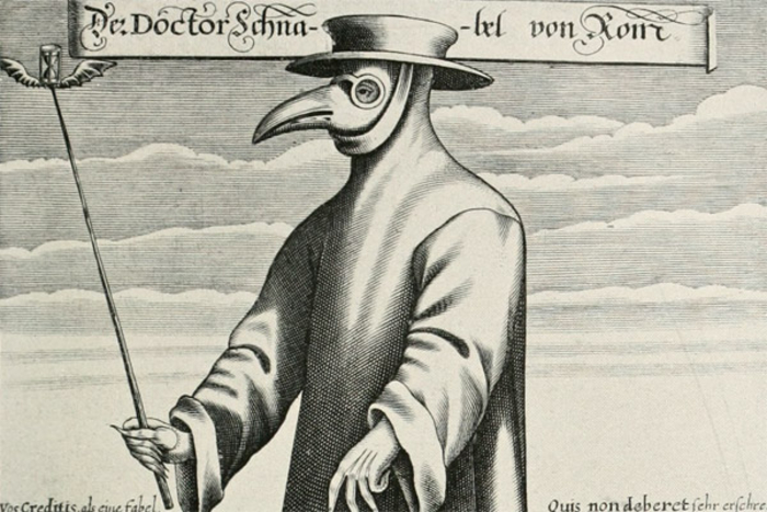 Костюм чумного доктора включал маску с &quot;клювом&quot;, выполнявшим роль респиратора