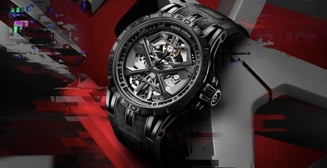 Ураганный дизайн: идеально черные часы Excalibur Huracán от Roger Dubuis