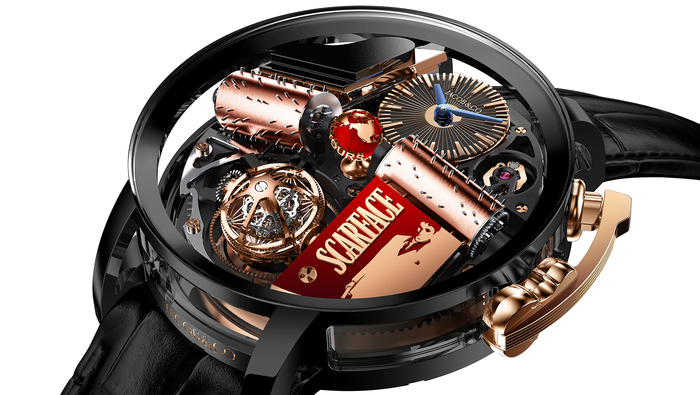 Scarface от Jacob &amp; Co — часы с 49-мм корпусом и табличкой из 18-каратного розового золота