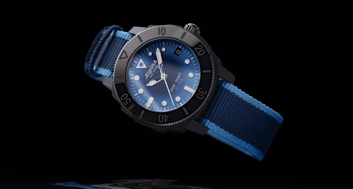 Часы для Нептуна: швейцарские Alpina Seastrong Diver Gyre Automatic из переработанных рыбацких сетей