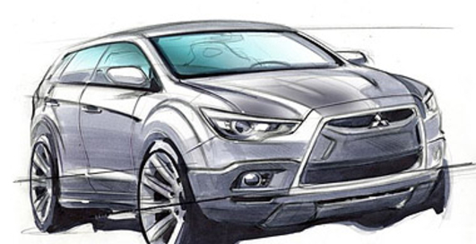 Mitsubishi представила скетчи нового компактного кроссовера