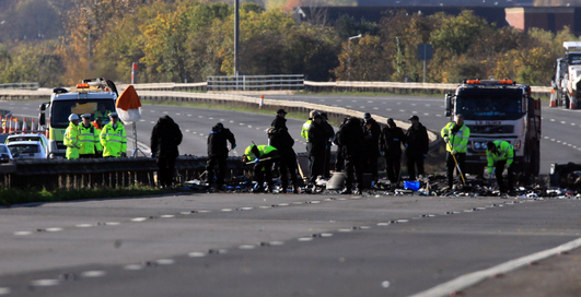 В Германии разбились сразу 50 машин