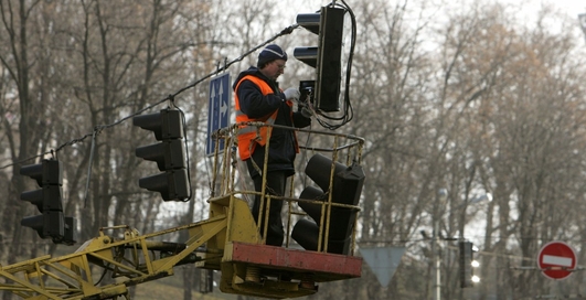 Столичные светофоры не выдерживают морозов