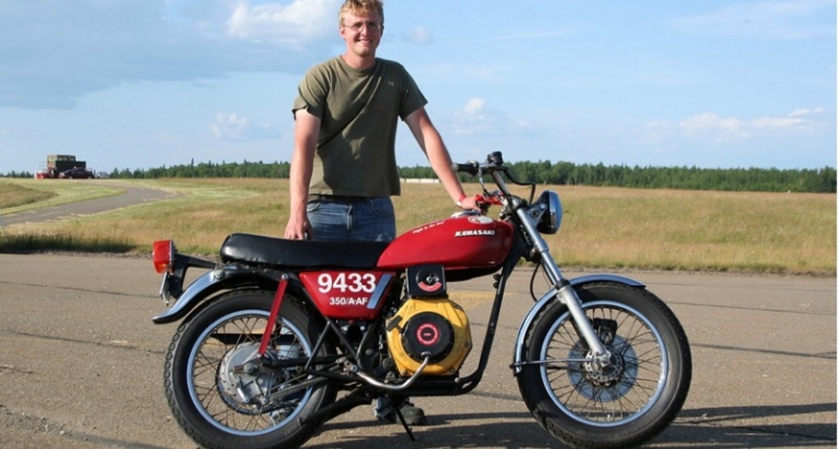 Американский мотоцикл поехал на растительном масле