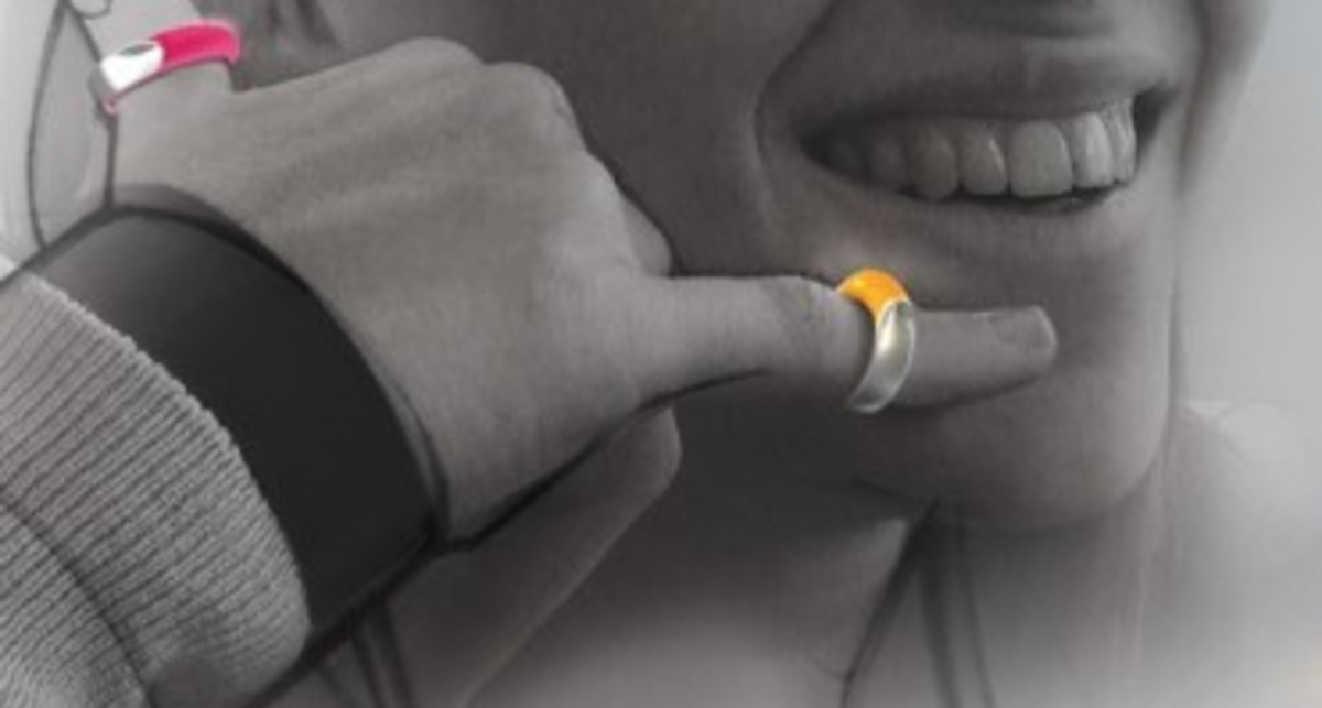 Телефонная гарнитура на пальцах