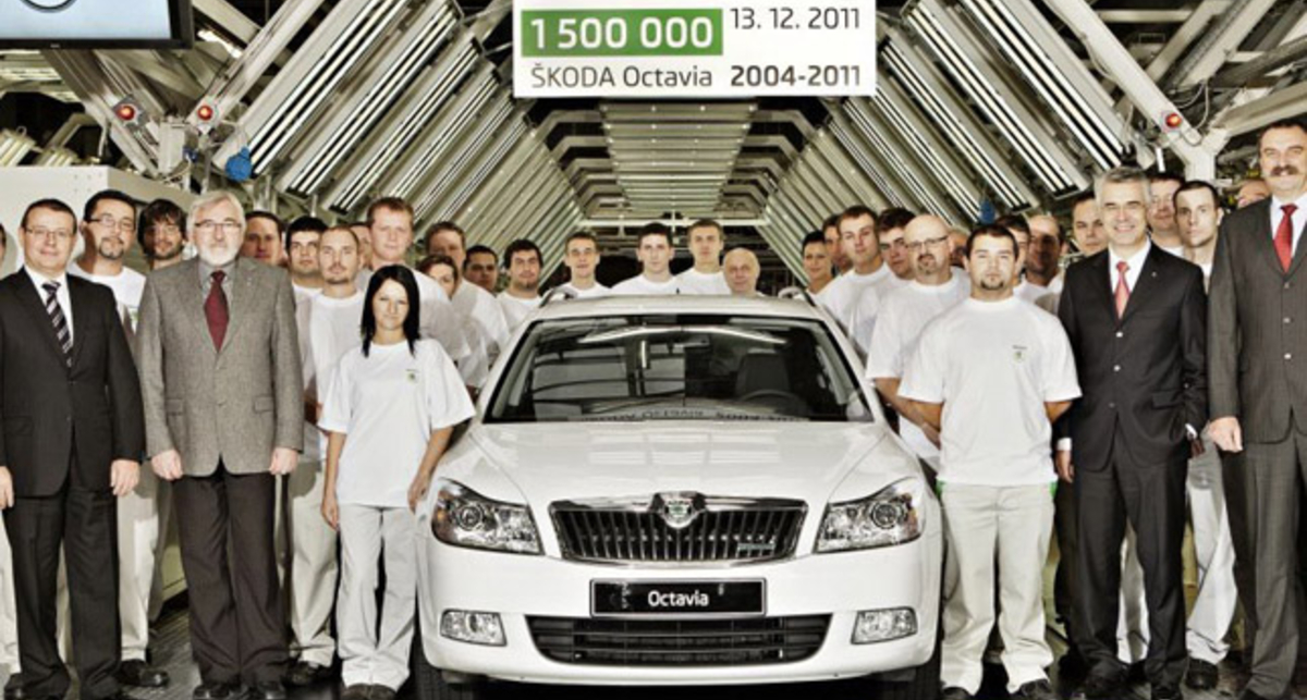 Skoda выпустила 1,5 млн. автомобилей Octavia