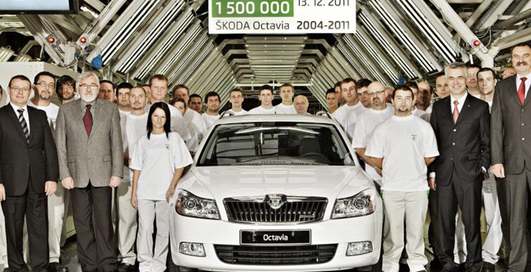 Skoda выпустила 1,5 млн. автомобилей Octavia