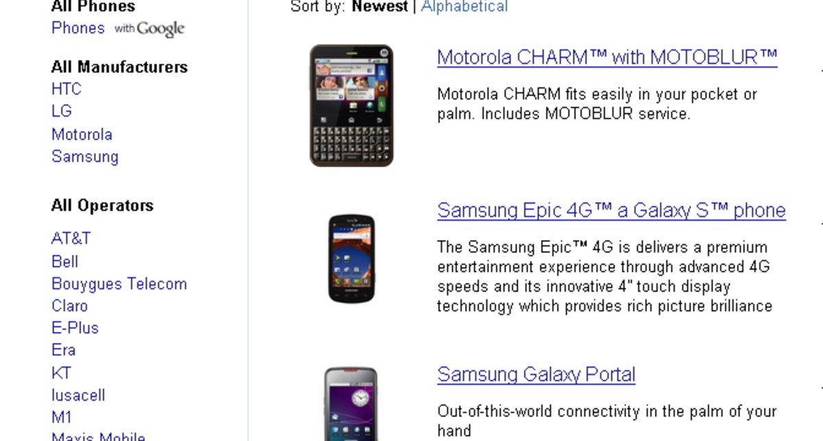 Google сделал базу Android-телефонов
