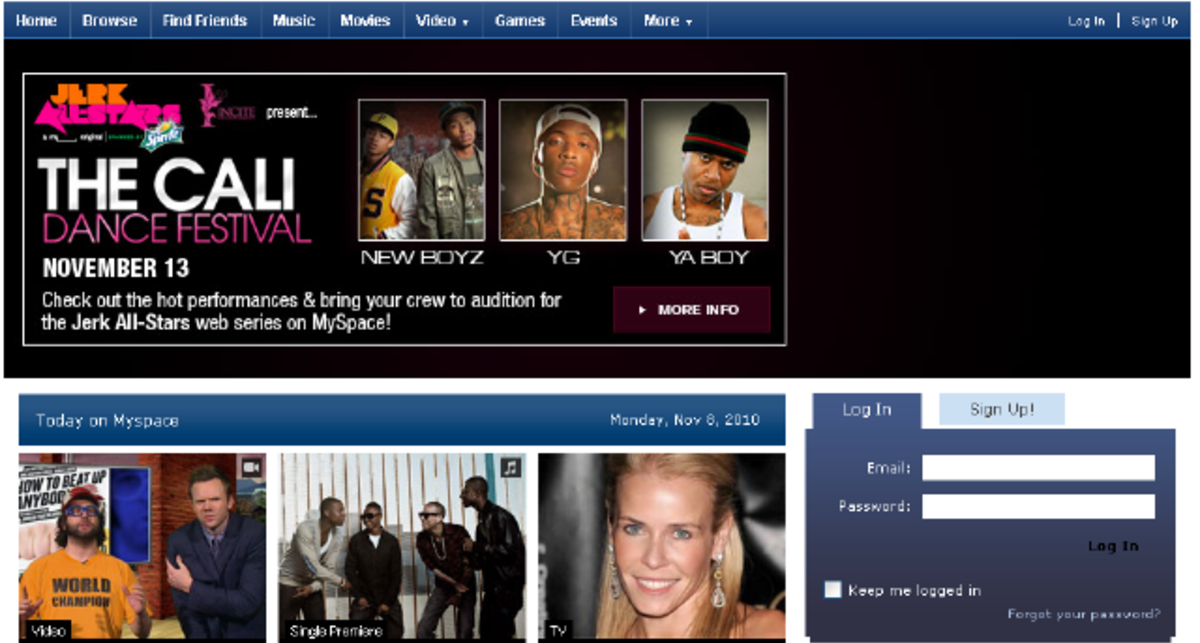 Аудитория MySpace неумолимо сокращается