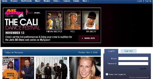 Аудитория MySpace неумолимо сокращается