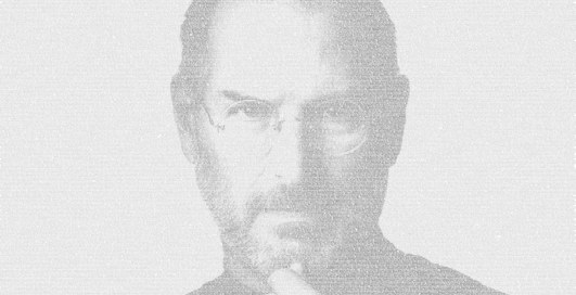 Портрет Стива Джобса из постов в Twitter