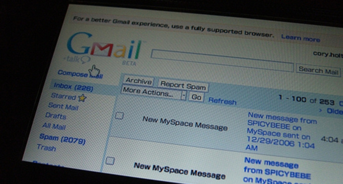 В Gmail доступен предварительный просмотр документов Google Docs