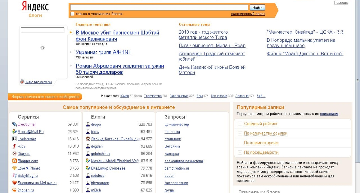 Яндекс закрывает рейтинг блогов