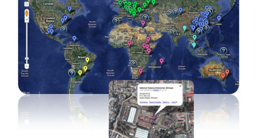 В интернете доступна карта табачных фабрик