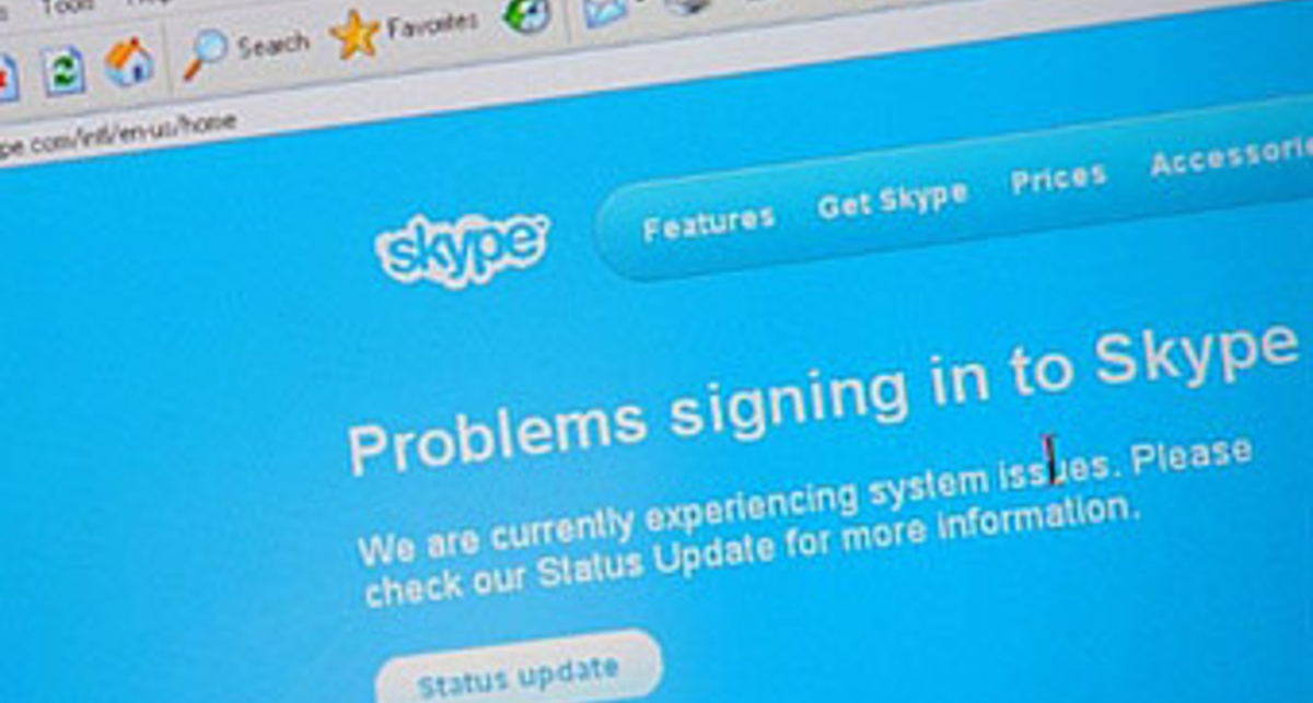 Skype упал после нового обновления