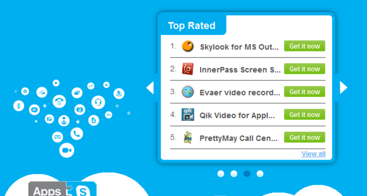 Skype открыл свой аналог App Store