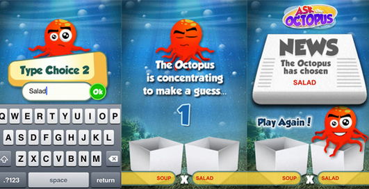 Осьминог Пауль стал героем приложения для iPhone