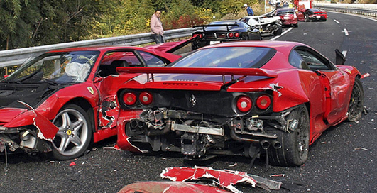 Шокирующие аварии: 10 столкновений на самой большой скорости