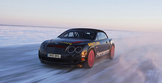 Bentley установил рекорд скорости на льду