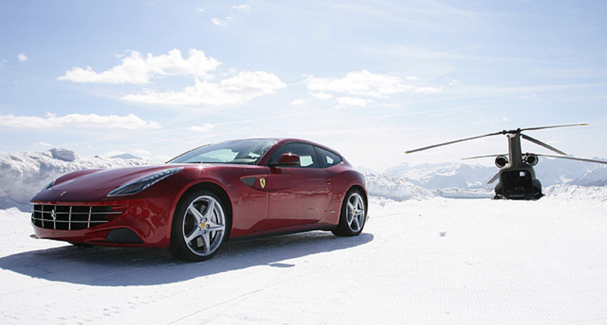 Ferrari FF протестируют в заснеженных горах (фото, видео)