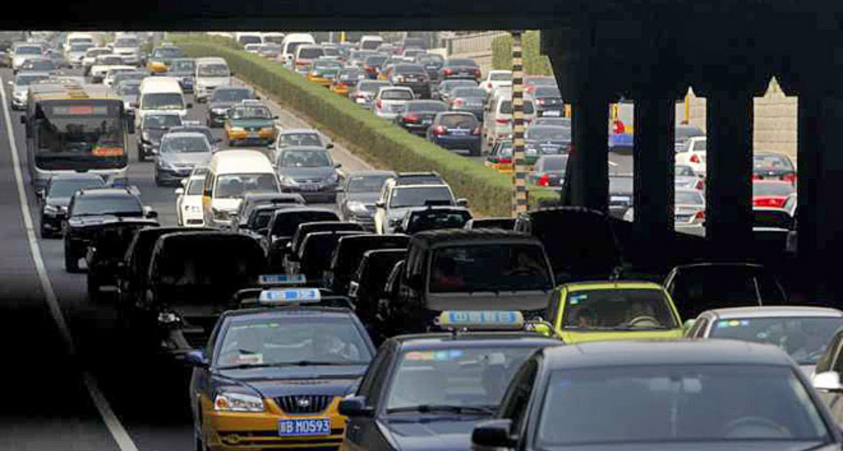 В Китае пробка длиной в 260 км (фото)