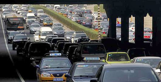 В Китае пробка длиной в 260 км (фото)