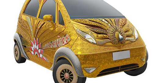 Самый дешевый автомобиль в мире станет золотым (фото)