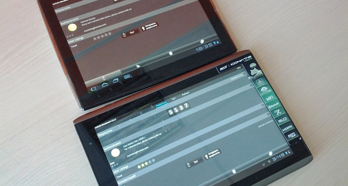 Le Pan II vs Acer Iconia Tab A500 - сравнительный тест