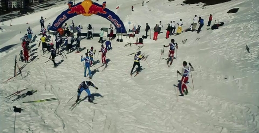 Red Bull NordiX превратил беговые лыжи в экстрим (видео)