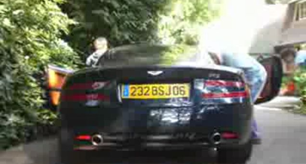 Aston Martin DB9 revving