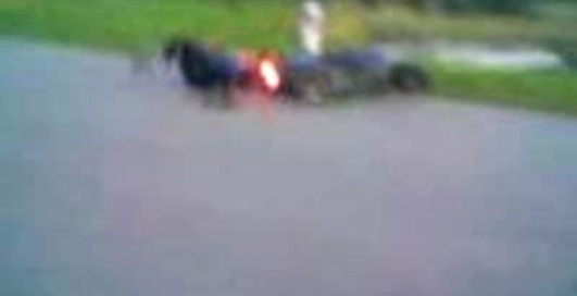 Смешная авария мотика