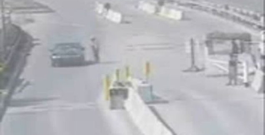 Взрыв авто на трассе