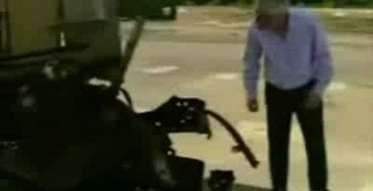 Мощный столбик для грузовиков