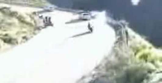 байкер не вписався в поворот