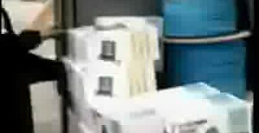 кран зкинув багаж на песик