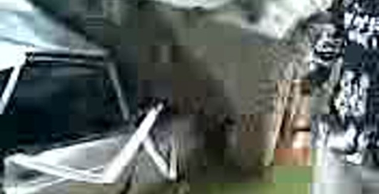 БТР наехал на гражданский автомобиль ВАЗ-2112