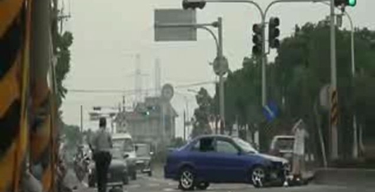 Авария на перекрестке в Пекине