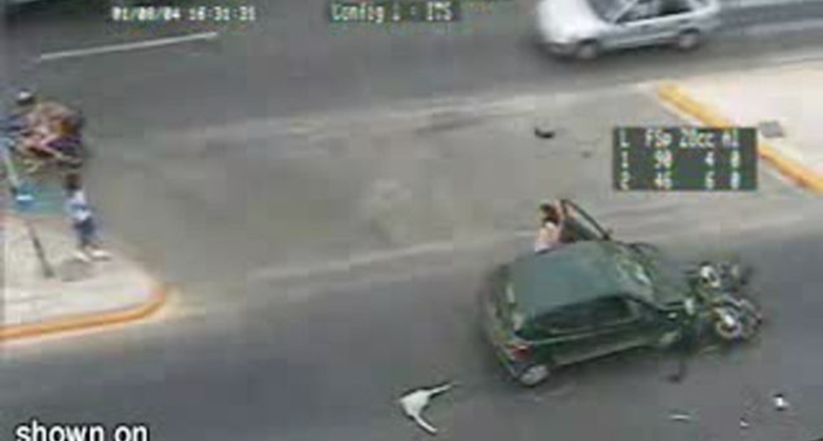 Авария машина vs мотоциклиста