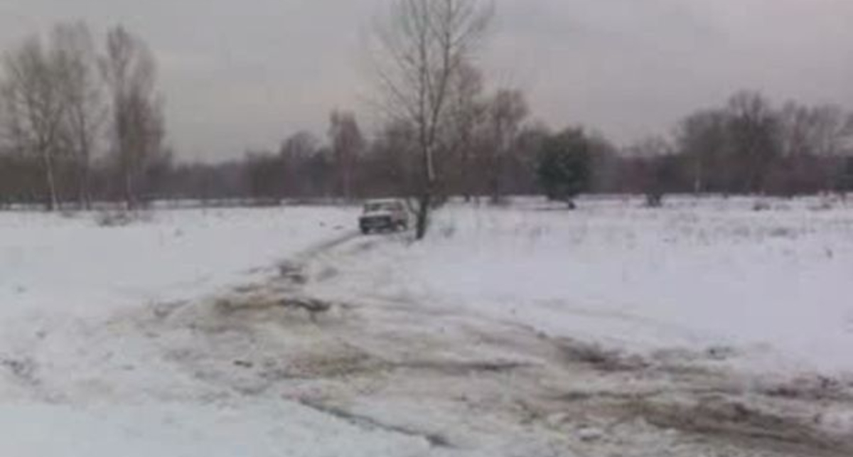 ВАЗ 2106 - Летние шины на снегу (2)