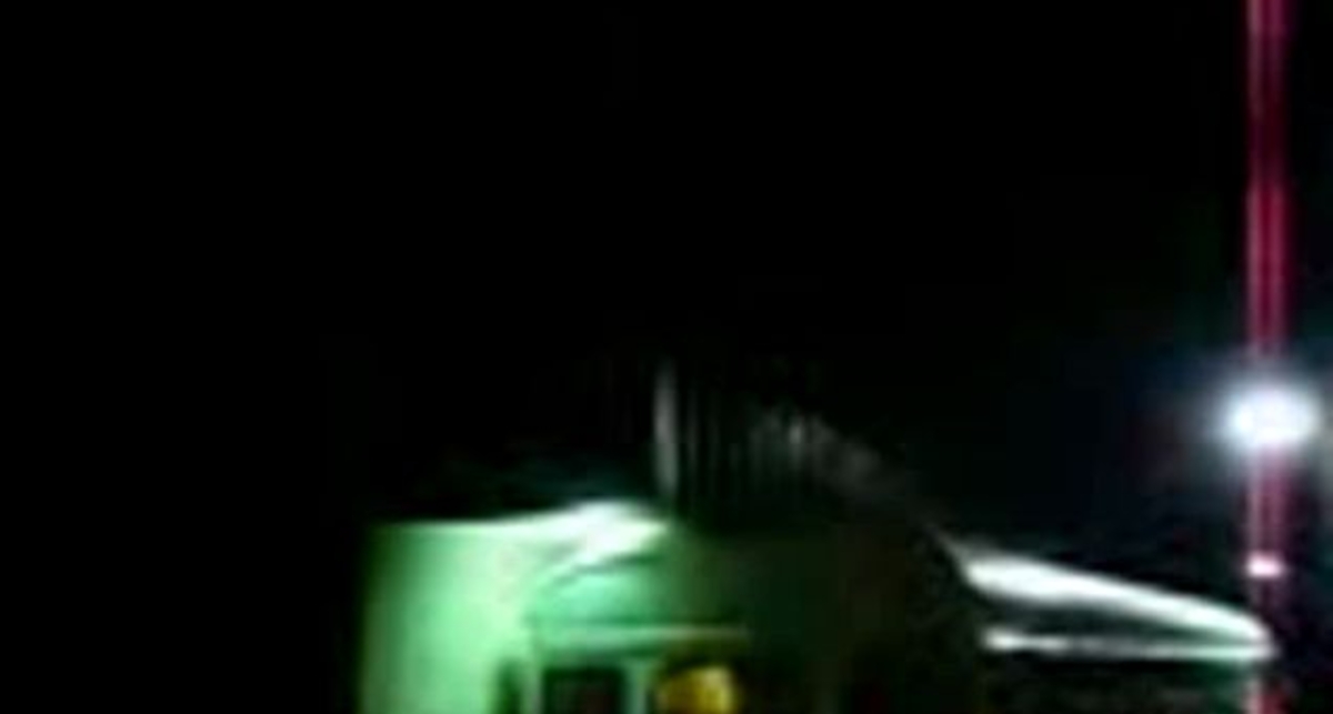 bus stuck under mcdonalds drive