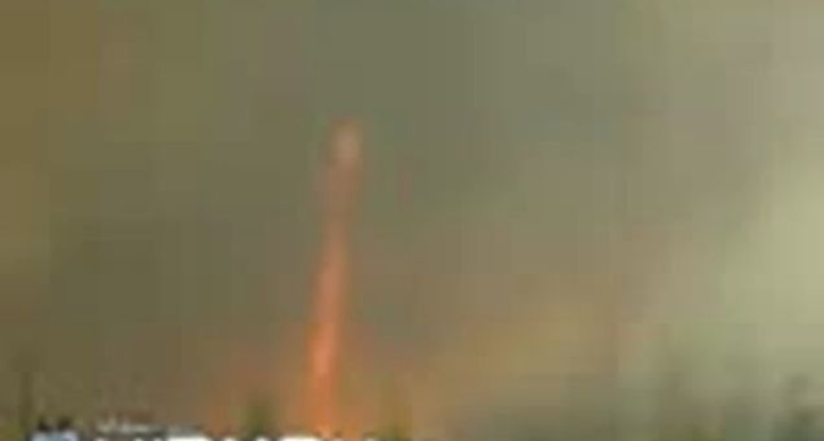 Нouse fire caught in a tornado