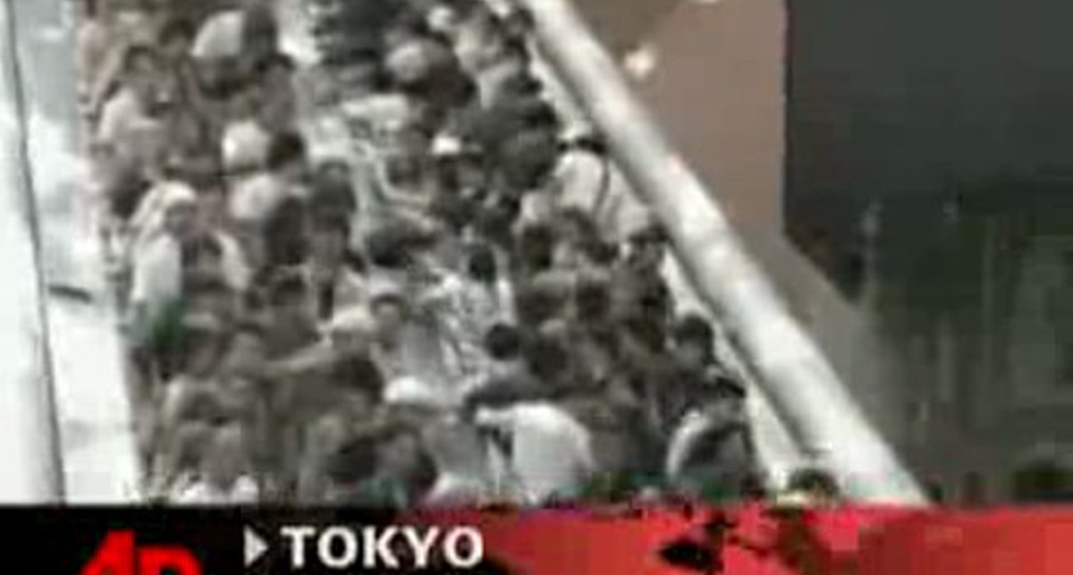 Давка на ескалаторе